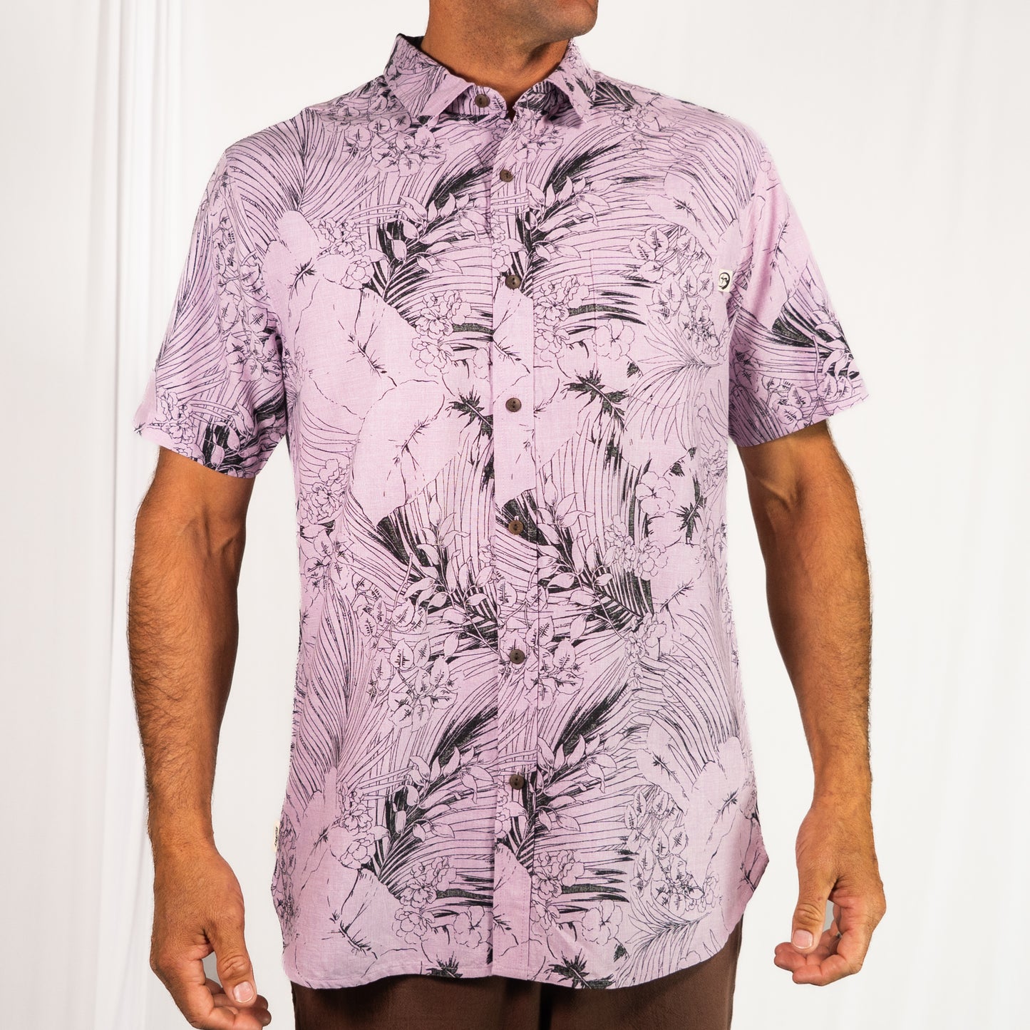 Botanical Short Sleeve Button Up Shirt